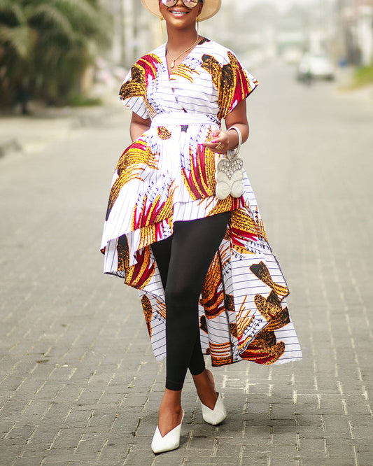 Women's Fashion Print Dress Top