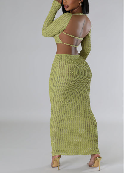 Watch Your Back Skirt Set