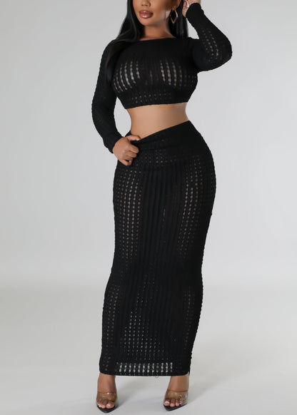 Watch Your Back Skirt Set