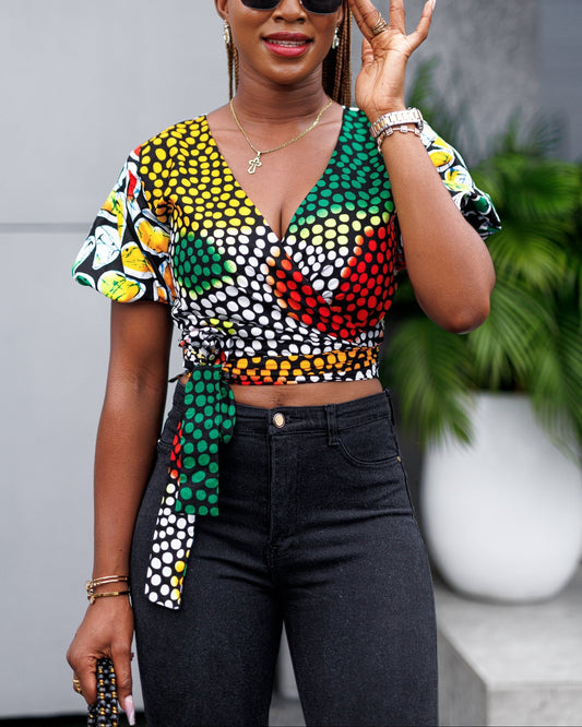 Women's V Neck Blouse Casual Shirt