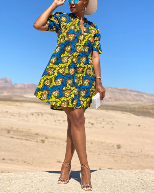 Women's Casual Print Mini Dress