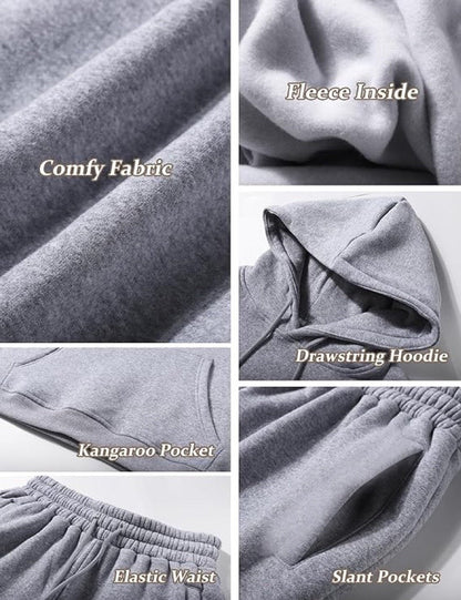 Kangaroo Pocket Hoodie & Sweatpants Set