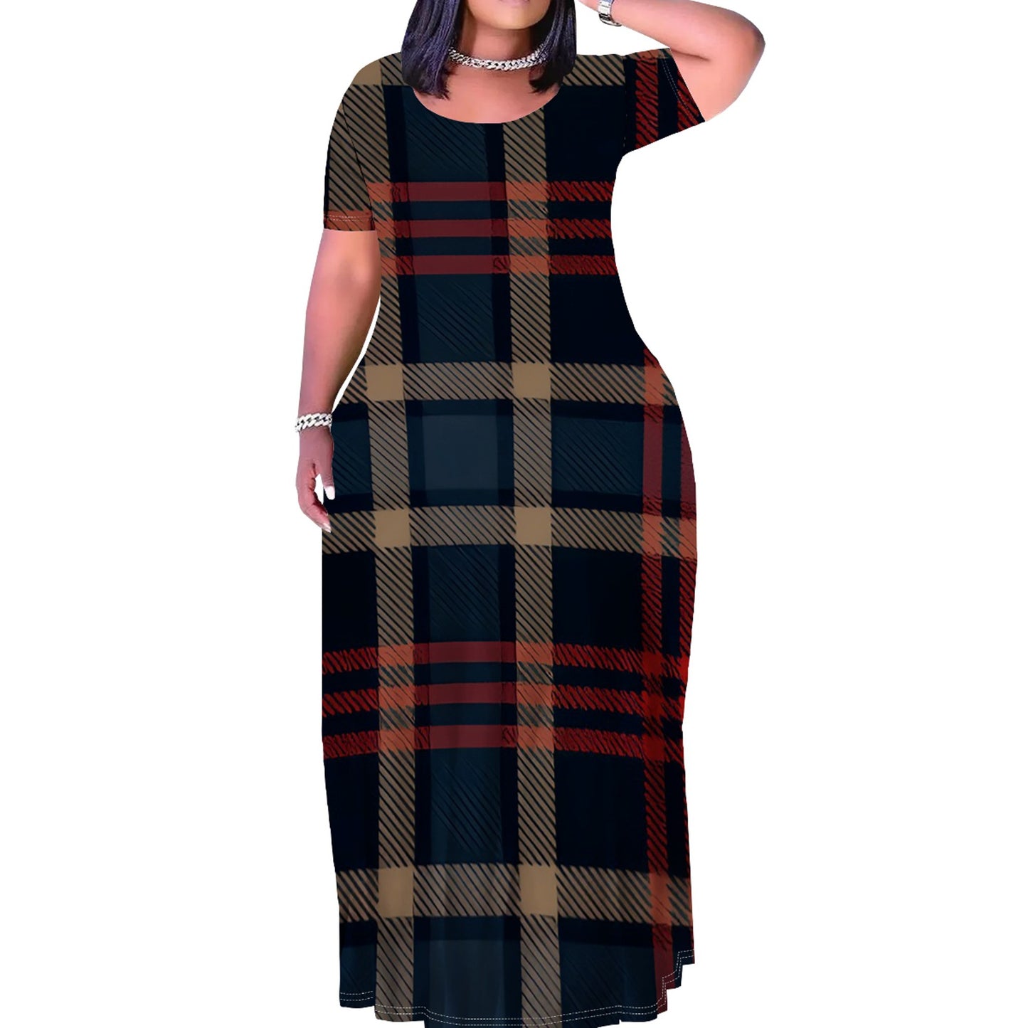 plus Size Women's Fashion Casual Dress