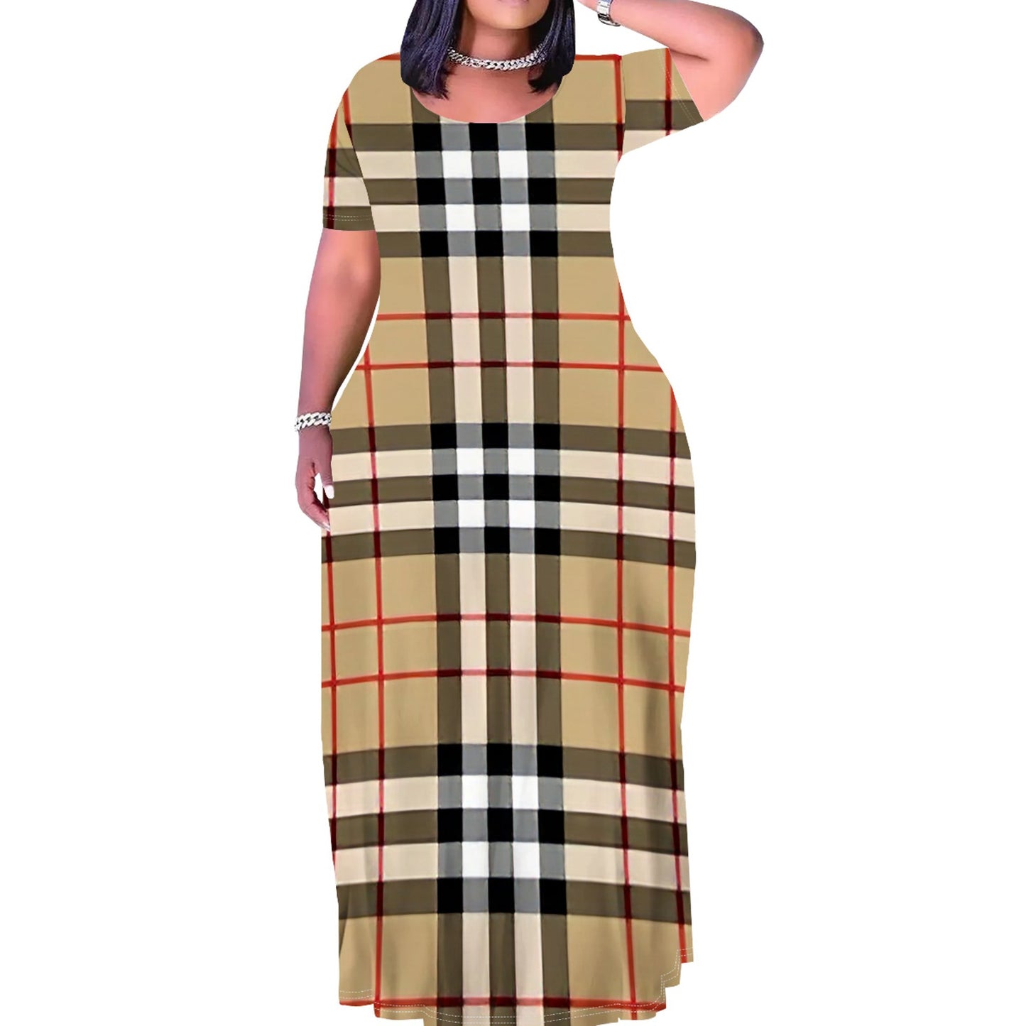 plus Size Women's Fashion Casual Dress