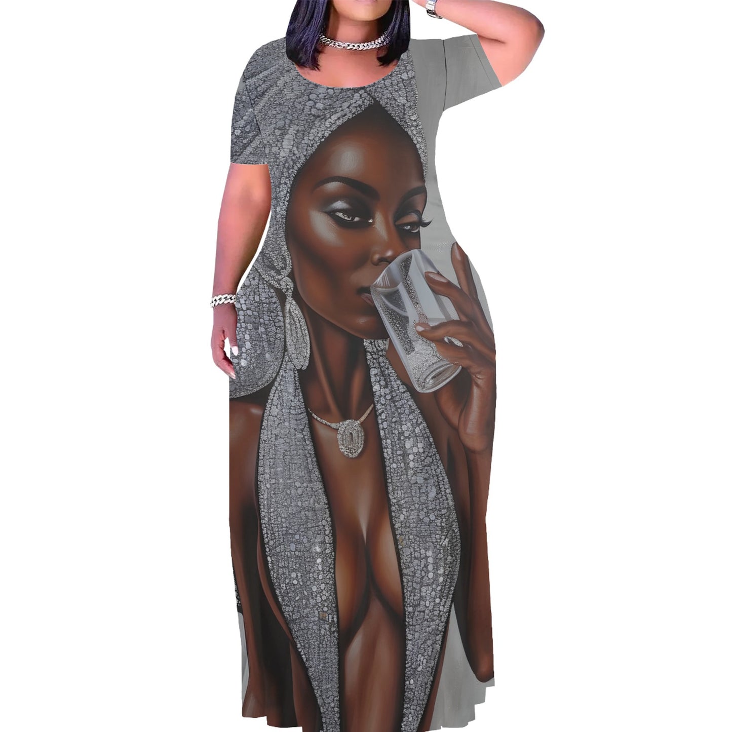 Casual Printed Fashion Cartoon Temperament Women's Clothing Dress