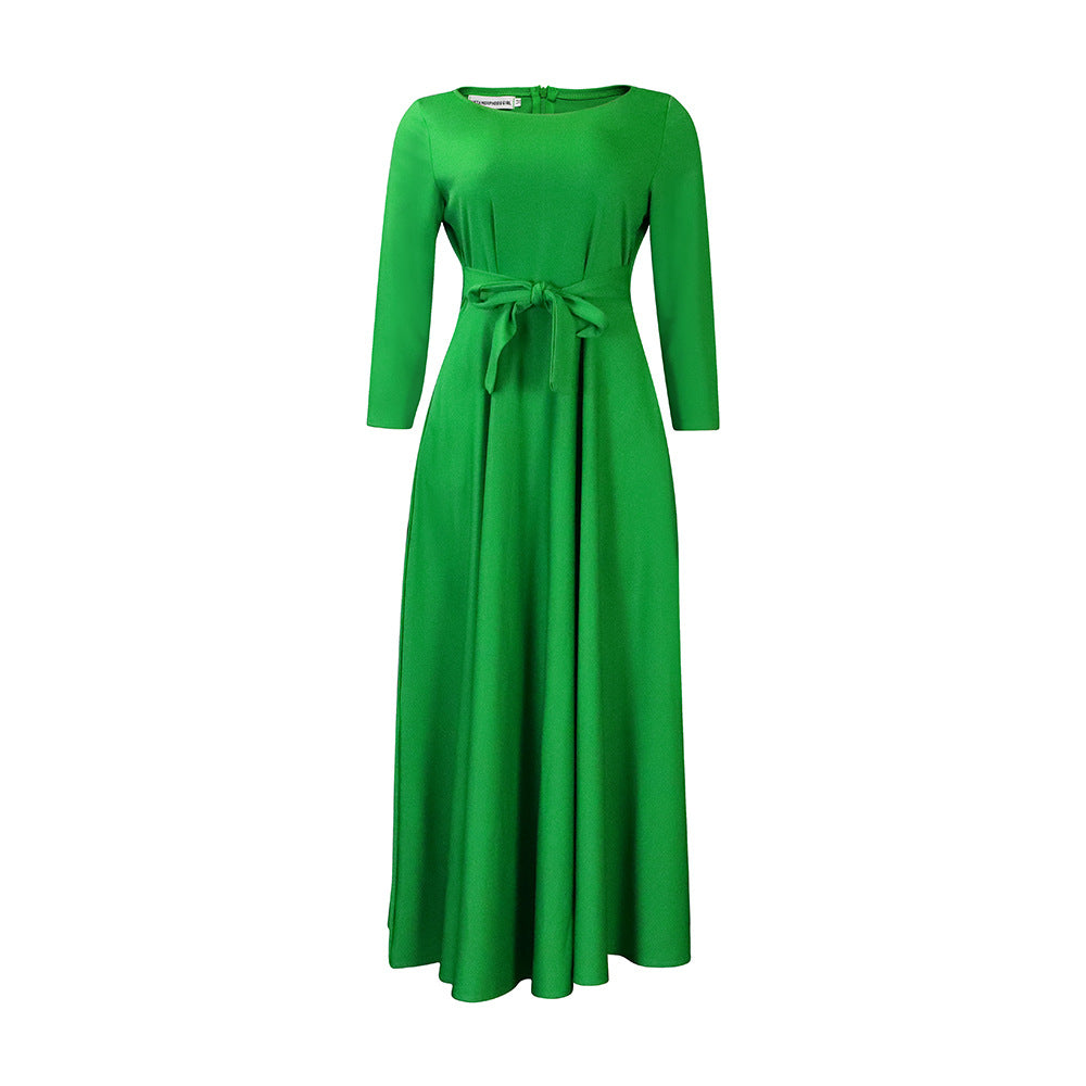 Spring and Summer New Fashion Elegant Tied Dress