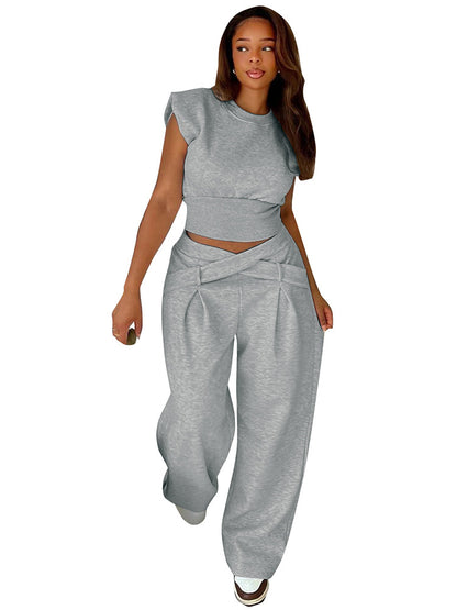 New Comfort Casual Fashion High Waist Straight Sweatpants