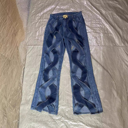 Twist Love Jeans with Metal Buckle