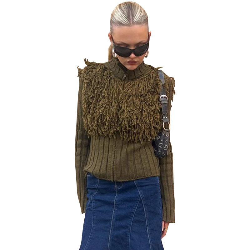 New Fall Winter Fashion Personality Street Knitwear Tassel