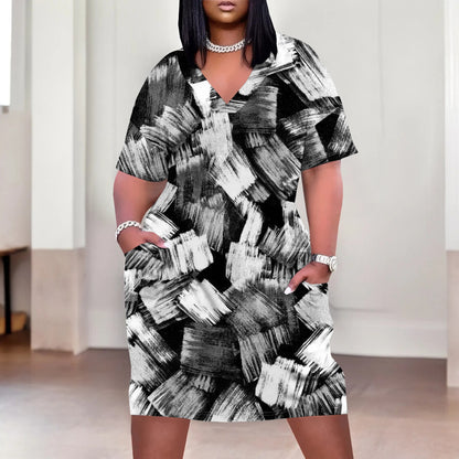 Fashion Casual Printing plus Size Dress