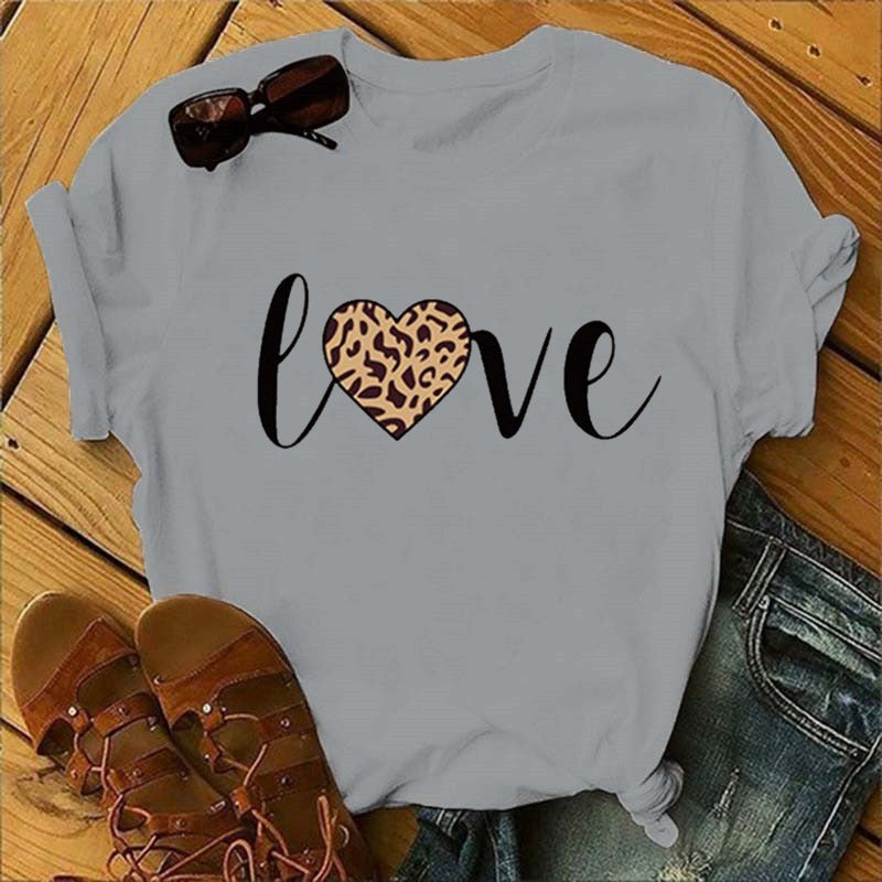 Leopard Print Women's Short Sleeve T