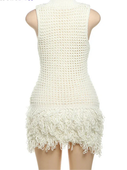 crochet tassel dress