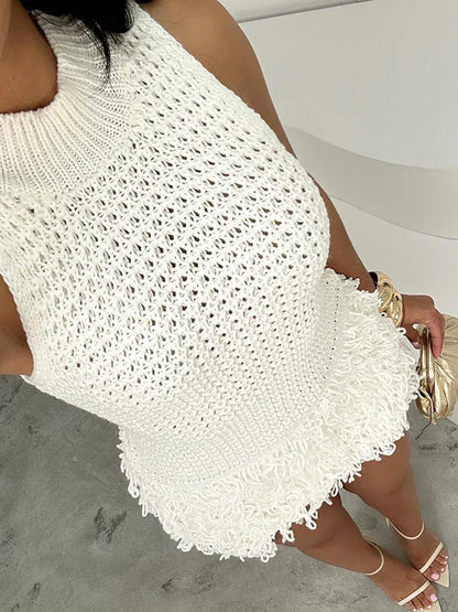 crochet tassel dress