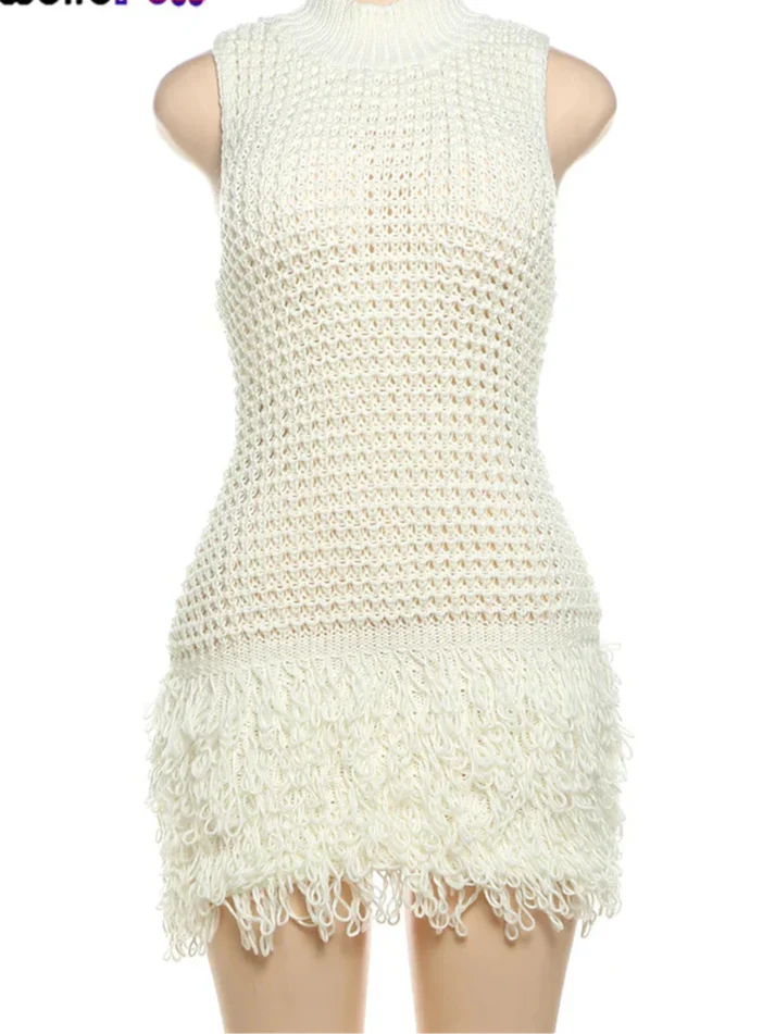 crochet tassel dress