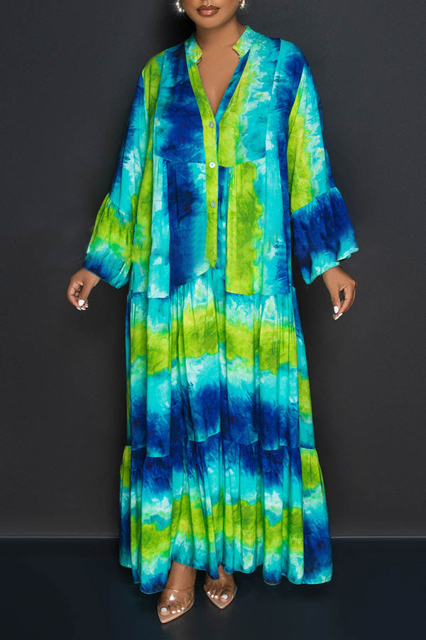 Stylish Casual Ombre Maxi Dress