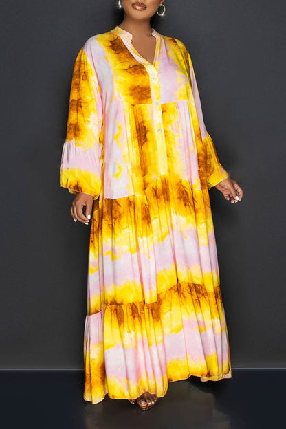 Stylish Casual Ombre Maxi Dress