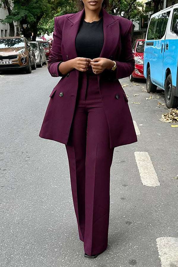 Classic Double Breasted Blazer & Pants Set