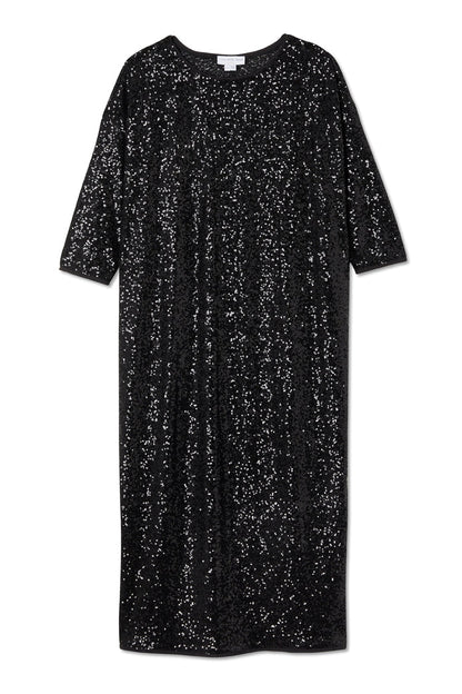 Glittery Sequin Drop Shoulder Dress