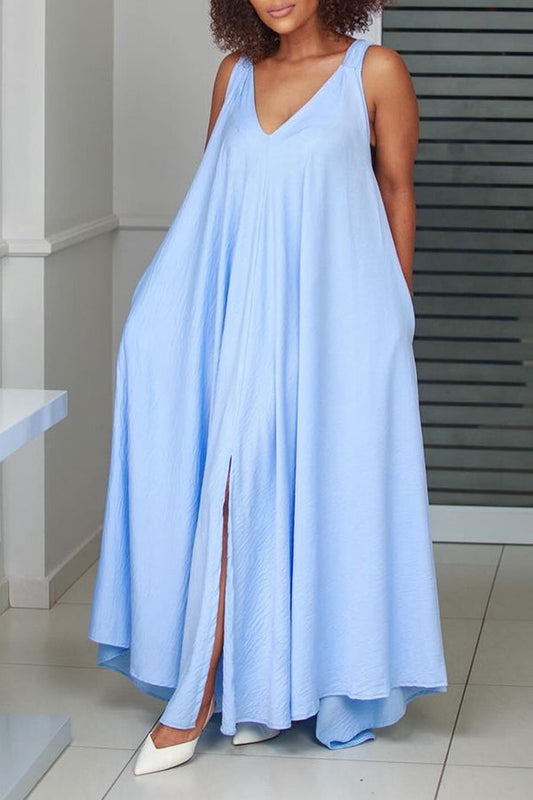 Comfy Modern Split Hem Maxi Dress