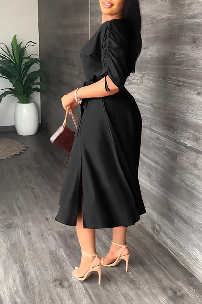 Elegant Off-shoulder Midi Dress