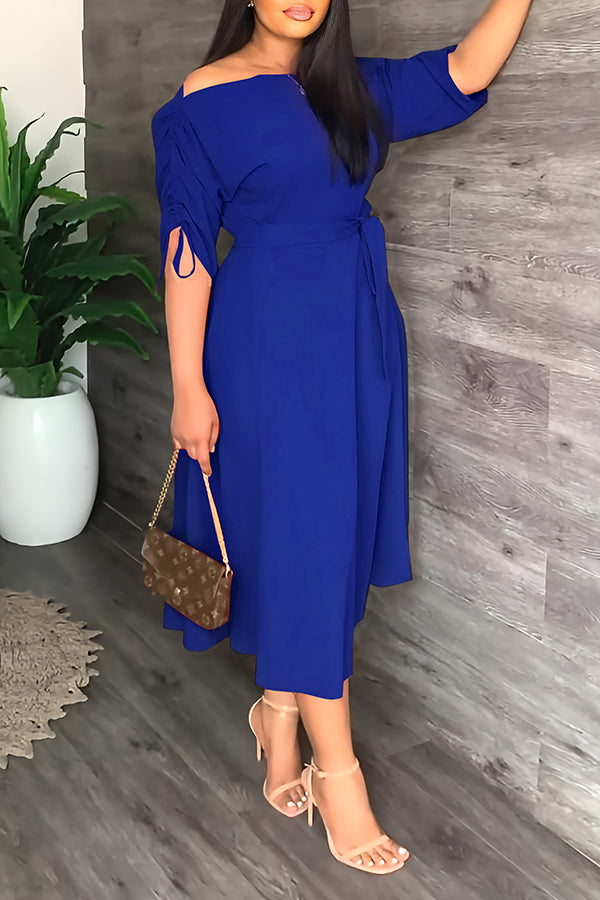 Elegant Off-shoulder Midi Dress