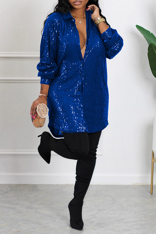 Best Wishes Sparkle Shirt Dress