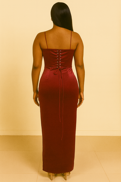 Temperament Camisole Lace-up Dress