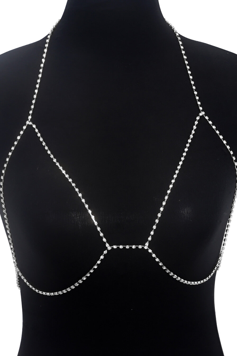 Sparkling Rhinestone Halter Body Chain