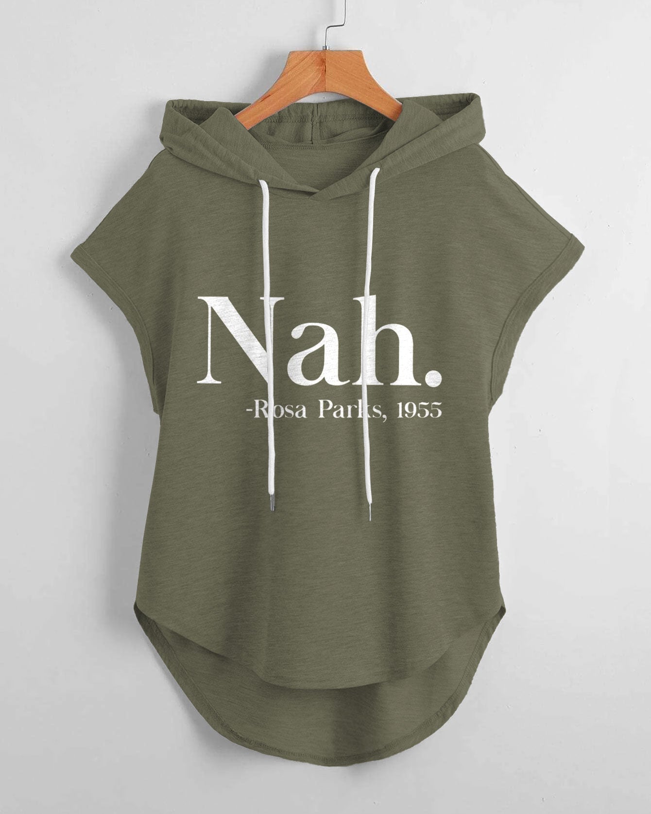 Nah Rosa Parks Hem Drawstring Hooded Tee