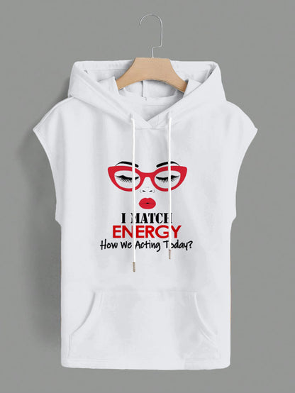 I Match Energy Pocket Drawstring Hooded Tee