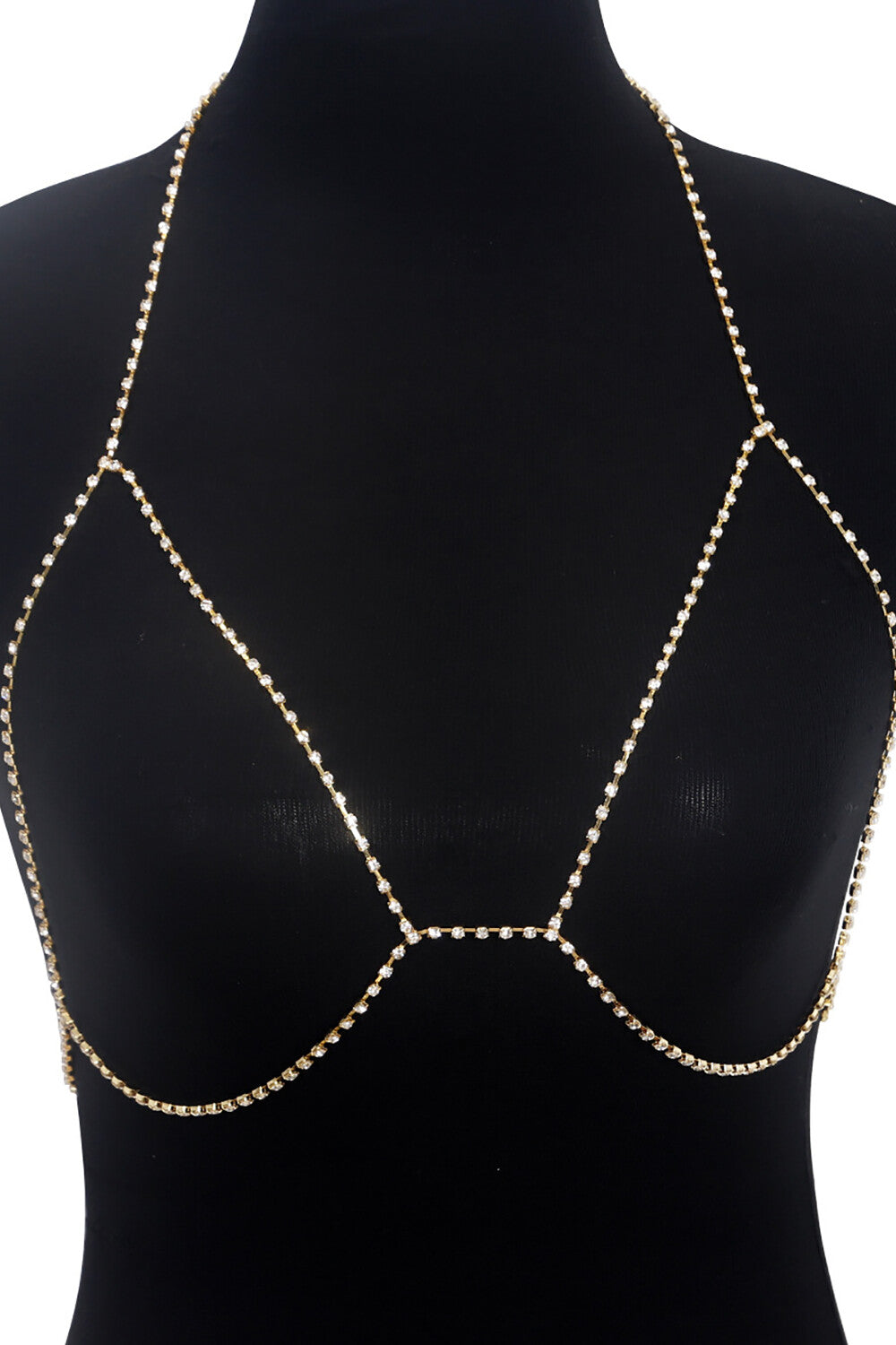 Sparkling Rhinestone Halter Body Chain
