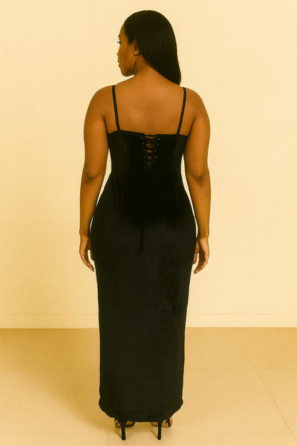 Temperament Camisole Lace-up Dress