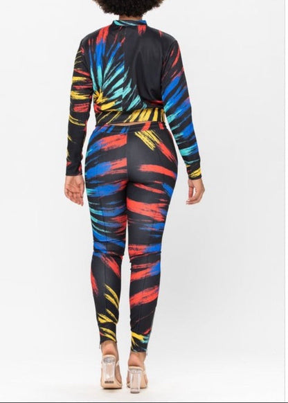 Women's Fashion Tie-dye Track Set