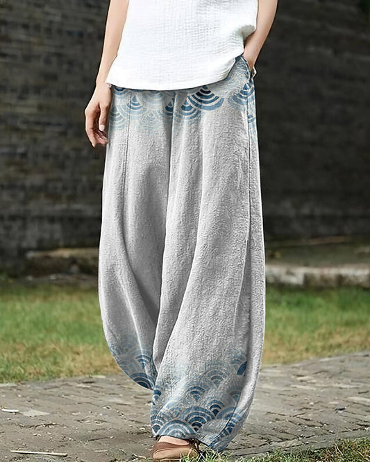 Japanese Auspicious Cloud Art Loose Casual Pants