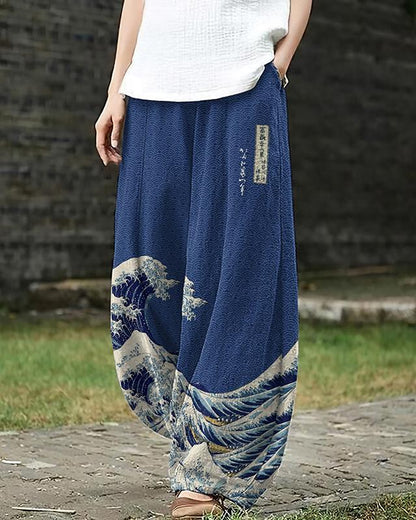 Apray Japanese Art Loose Casual Pants