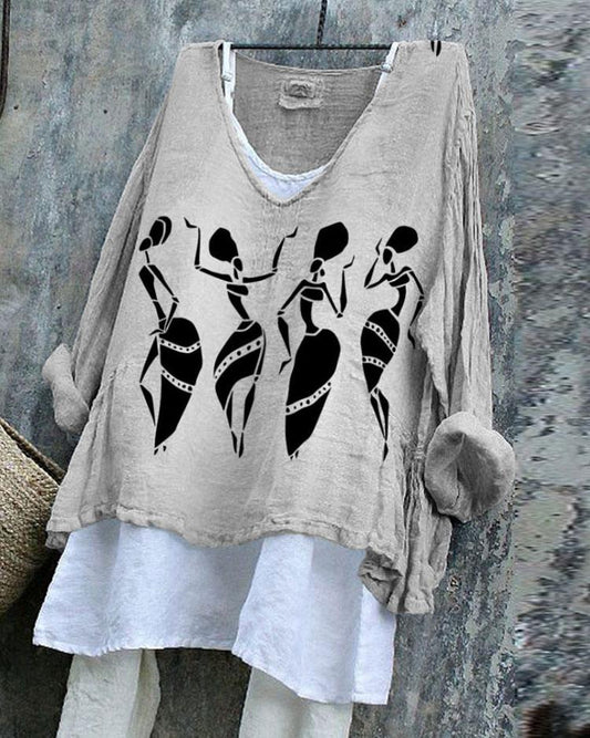 Tribal Dance Women Line Blend Flowy Tunic