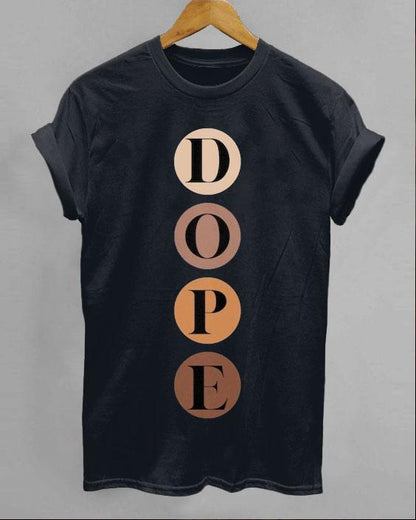 DOPE Letter Print Unisex Short Sleeve Tshirt