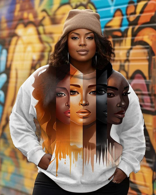 Melanin Beauty Shades Long Sleeves Hoodie