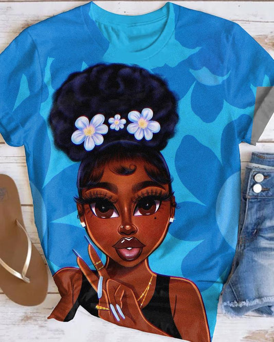 I Love Afro Puffs Short Sleeve Tshirt