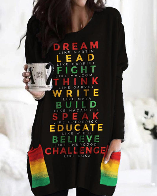 Black Pride Leaders Inspired Casual Pocket Tunic