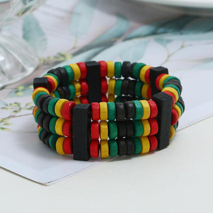 Trendy Ethnic Colorful Crafted Wooden Beaded Bracelet